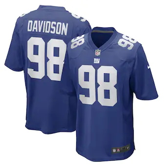 mens nike dj davidson royal new york giants game player jer